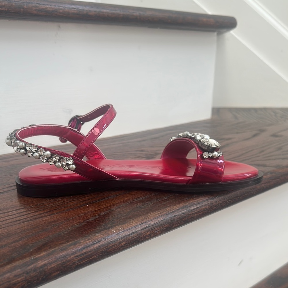 Elegant Pink Sandals with Rhinestone Accents